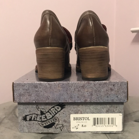 Freebird by Steven Bristol Pink Multi Leather Loafer Shoes. - Picture 6 of 7